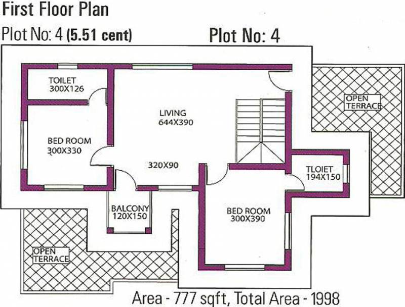 Bounteous Builders Bounty Meadows First Floor Plan (4BHK+4T (1,998 sq ft) 1998 sq ft)
