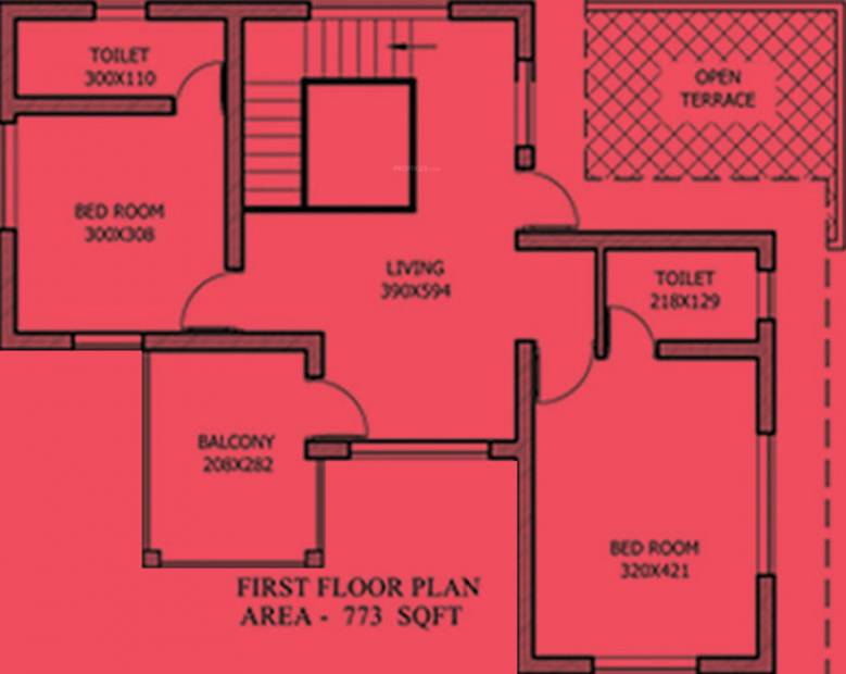Bounteous Builders Bounty Meadows First Floor Plan (4BHK+4T (1,964 sq ft) 1964 sq ft)