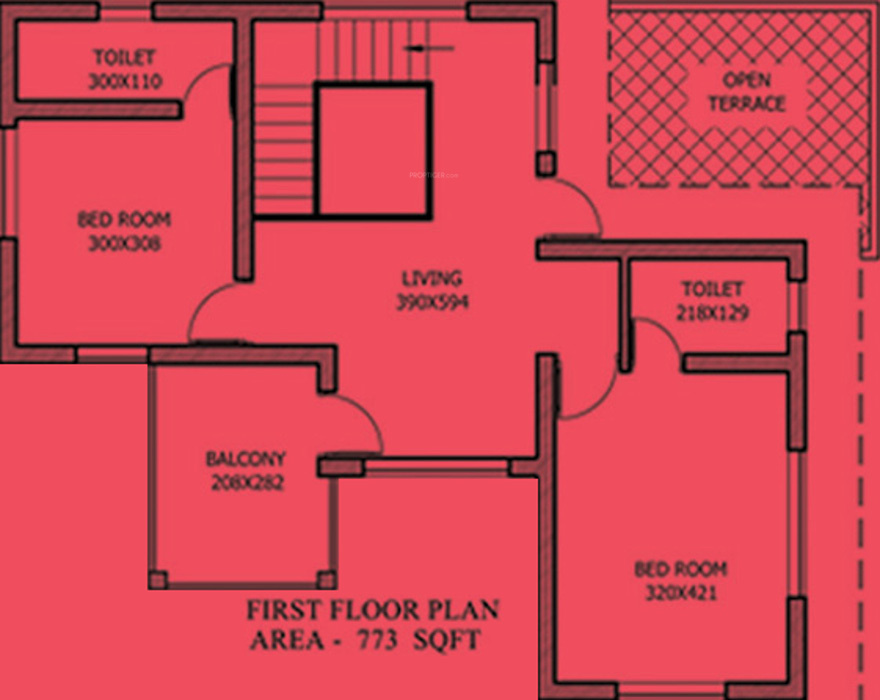 Bounteous Builders Bounty Meadows First Floor Plan (4BHK+4T (1,964 sq ft) 1964 sq ft)