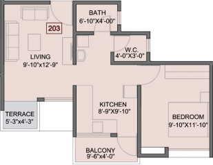 Gangotree Subhankar (1BHK+1T (609 sq ft) 609 sq ft)