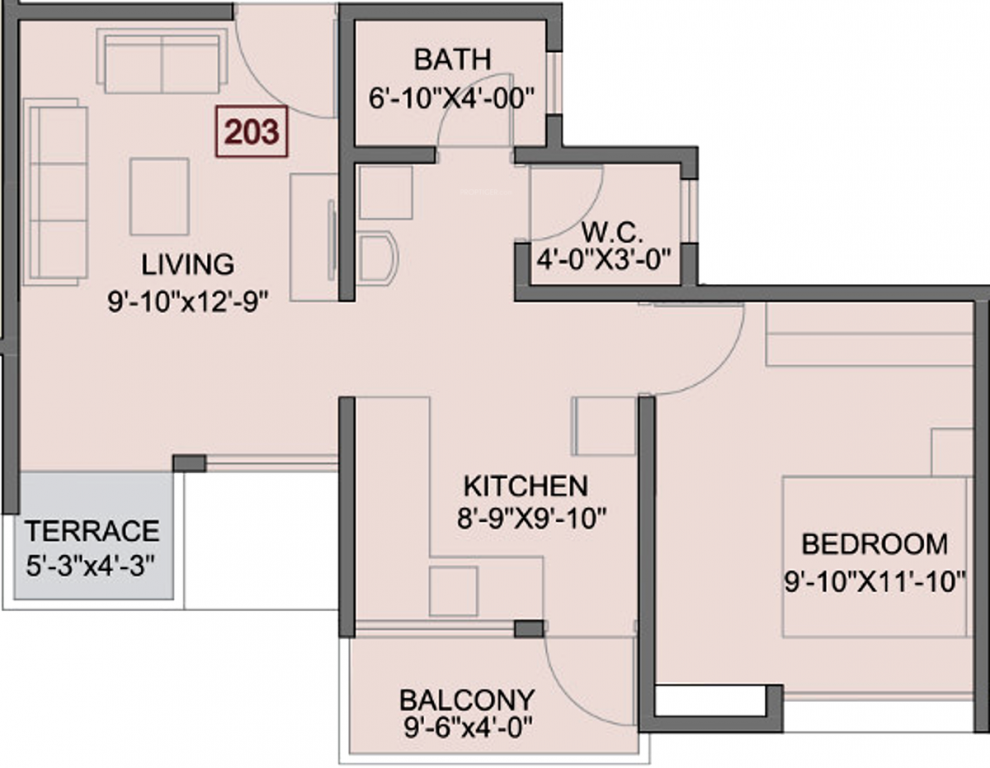 Gangotree Subhankar (1BHK+1T (609 sq ft) 609 sq ft)