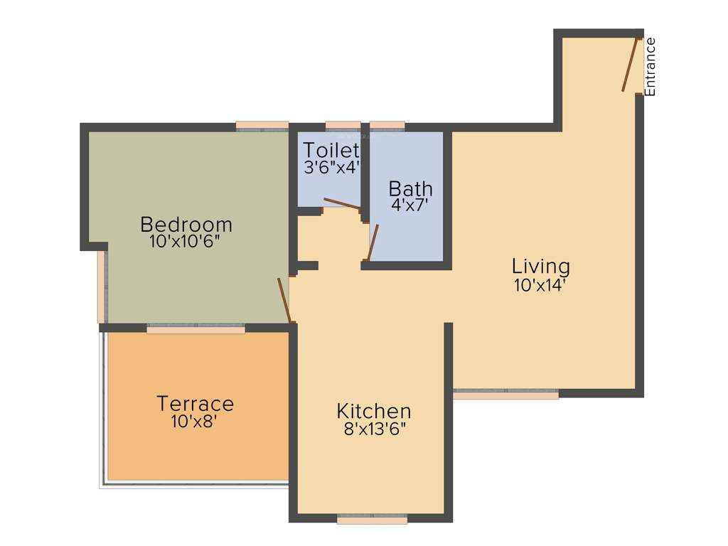 BK Sun Fantasy (1BHK+1T (679 sq ft) 679 sq ft)