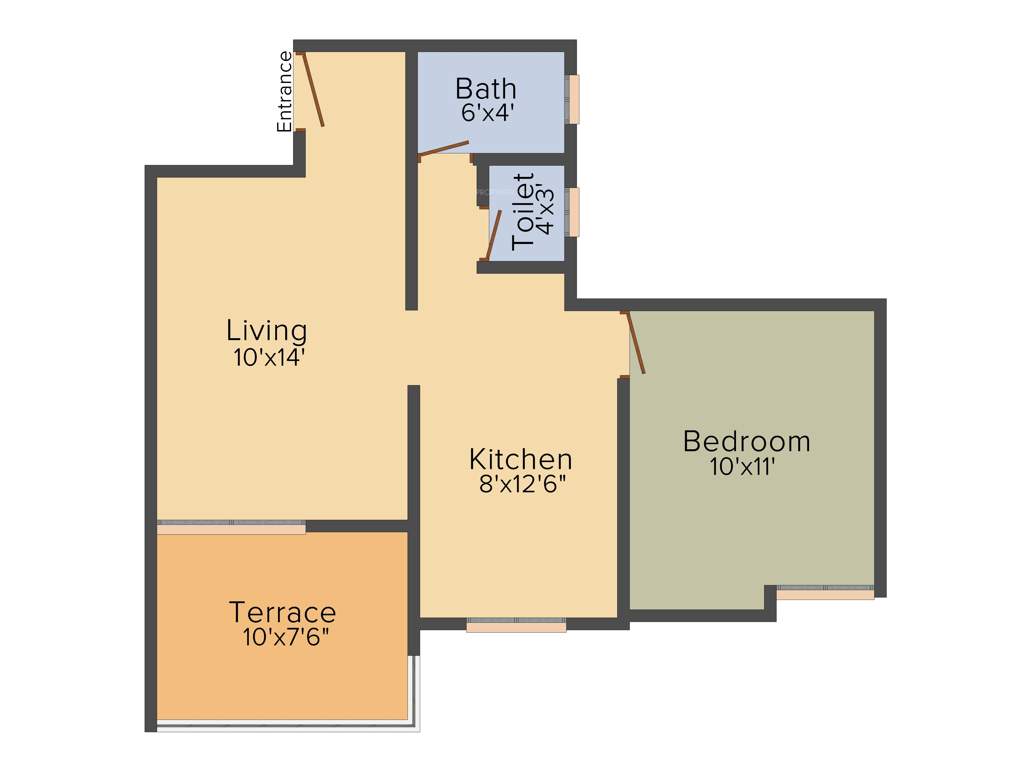 BK Sun Fantasy (1BHK+1T (672 sq ft) 672 sq ft)