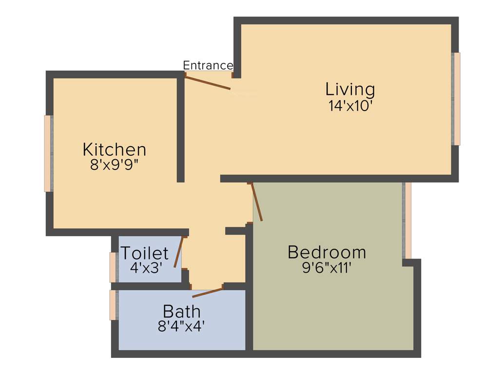 BK Sun Fantasy (1BHK+1T (631 sq ft) 631 sq ft)