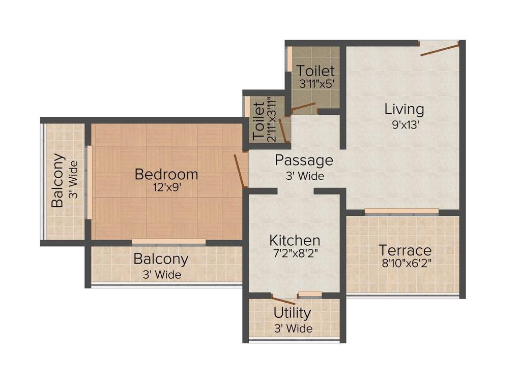 JP Swami Darshan (1BHK+1T (673 sq ft) 673 sq ft)