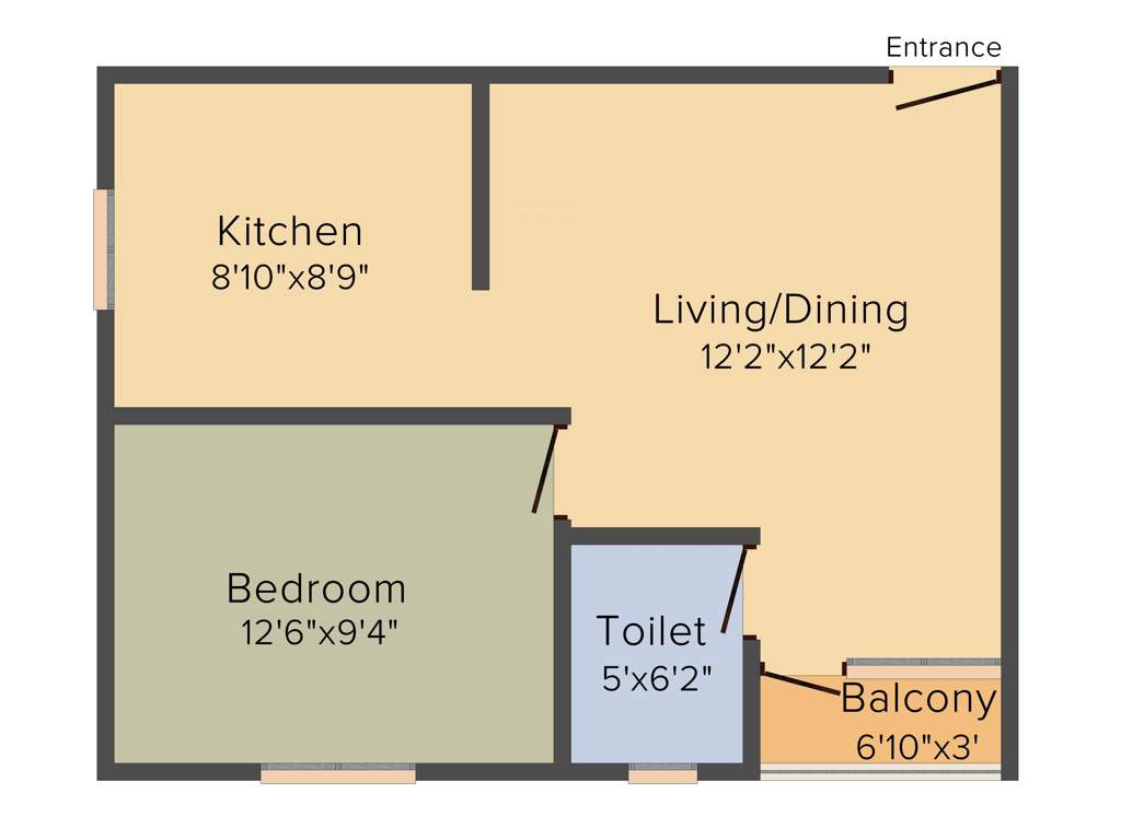 Artha Midas at Neo Smart City (1BHK+1T (679 sq ft) 679 sq ft)