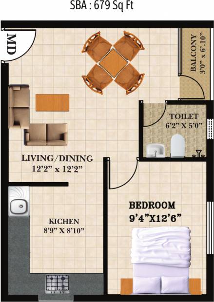 Artha Midas at Neo Smart City (1BHK+1T (679 sq ft) 679 sq ft) Artha Midas at Neo Smart City (1BHK+1T (679 sq ft) 679 sq ft)
