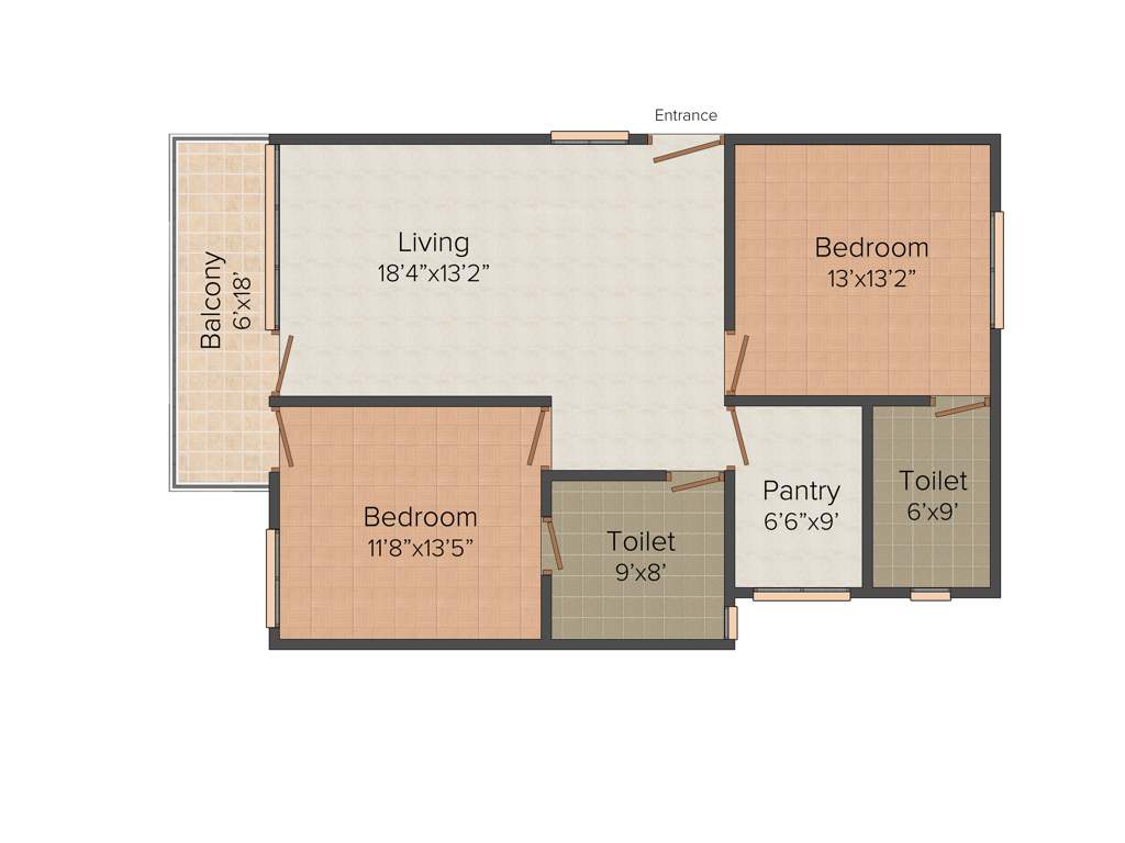 Aamoksh Retirement Home (2BHK+2T (1,342 sq ft) 1342 sq ft)
