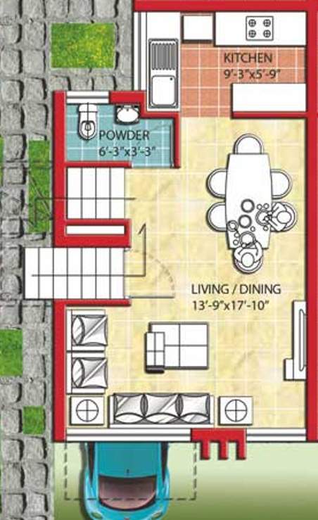 Sare CrescentParC (2BHK+2T (1,297 sq ft) 1297 sq ft)