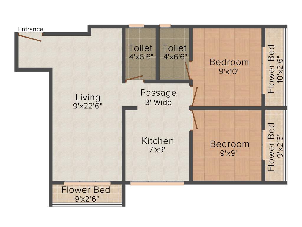 Shelter Shrinika Shristhi (2BHK+2T (890 sq ft) 890 sq ft)