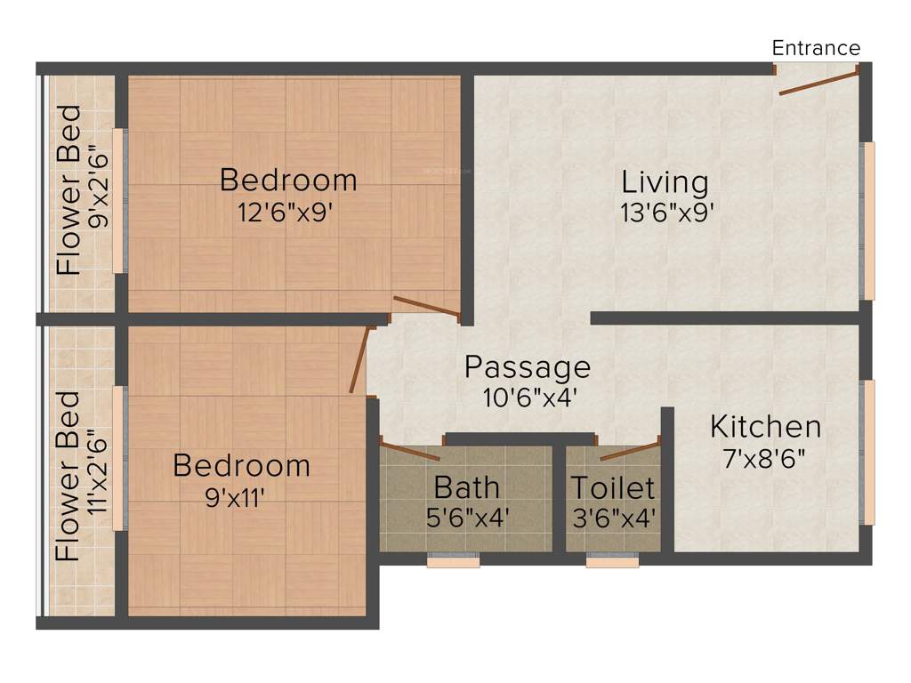 Shelter Shrinika Shristhi (2BHK+1T (810 sq ft) 810 sq ft)