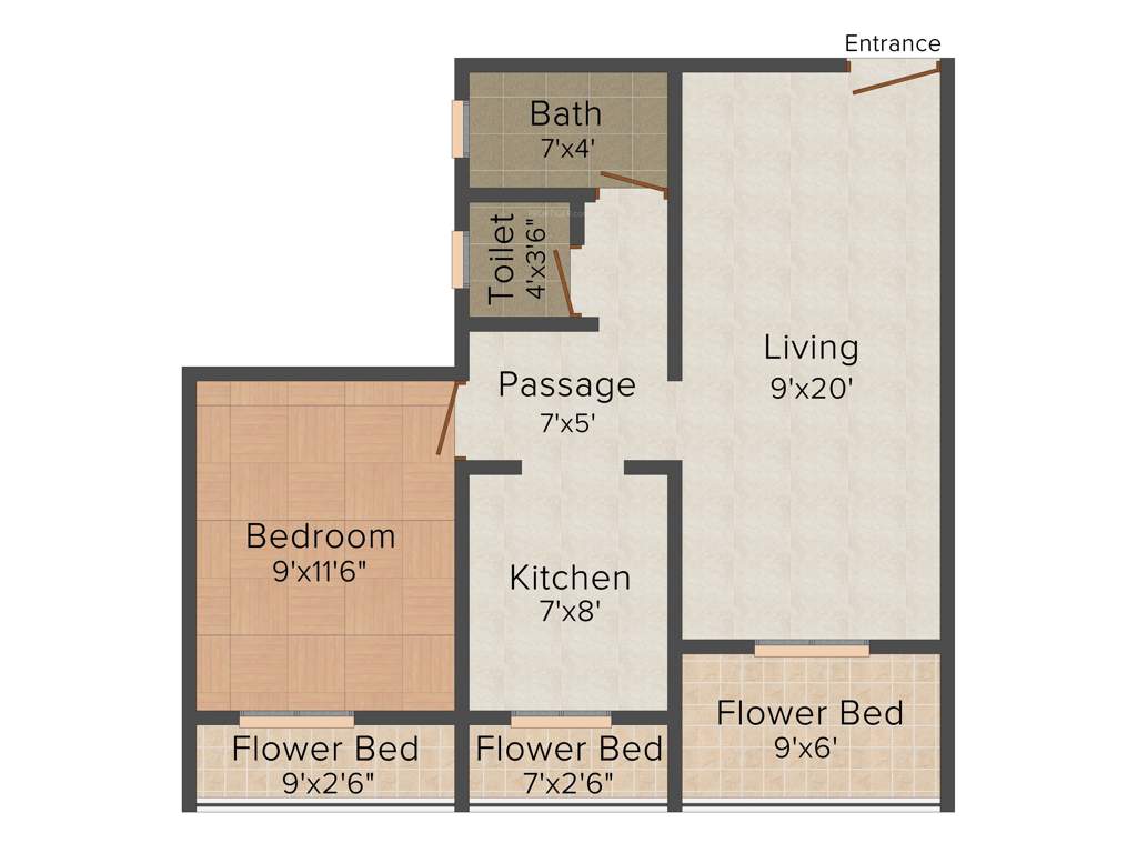 Shelter Shrinika Shristhi (1BHK+1T (780 sq ft) 780 sq ft)