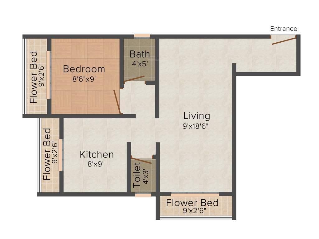 Shelter Shrinika Shristhi (1BHK+1T (700 sq ft) 700 sq ft)