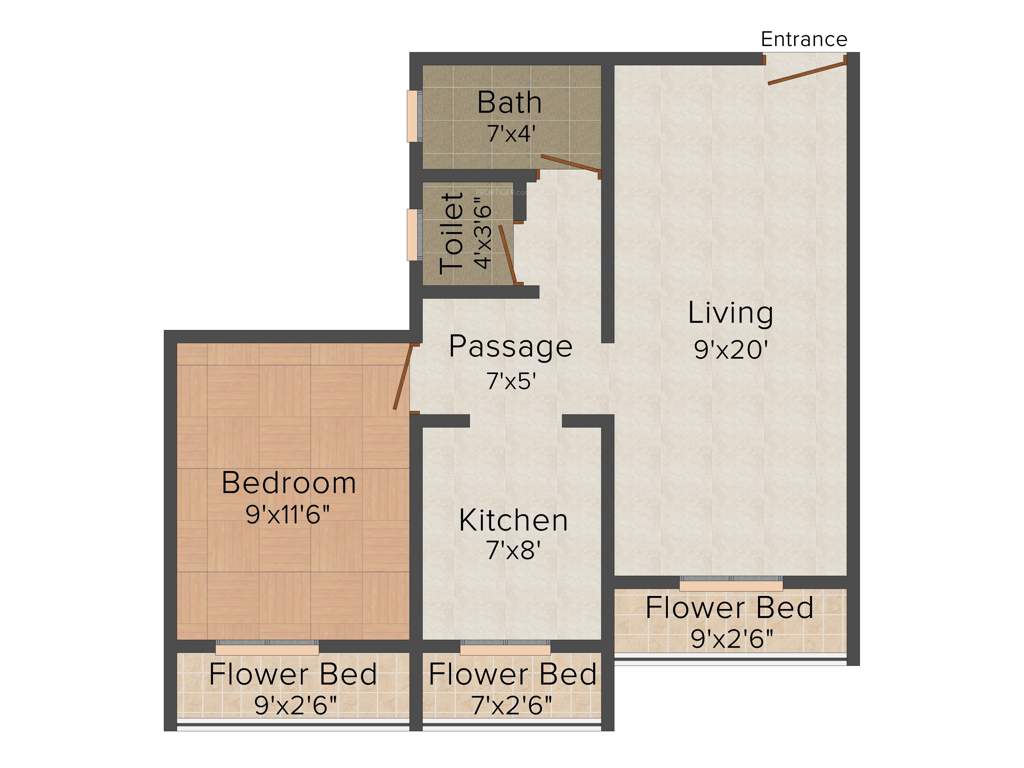 Shelter Shrinika Shristhi (1BHK+1T (750 sq ft) 750 sq ft)