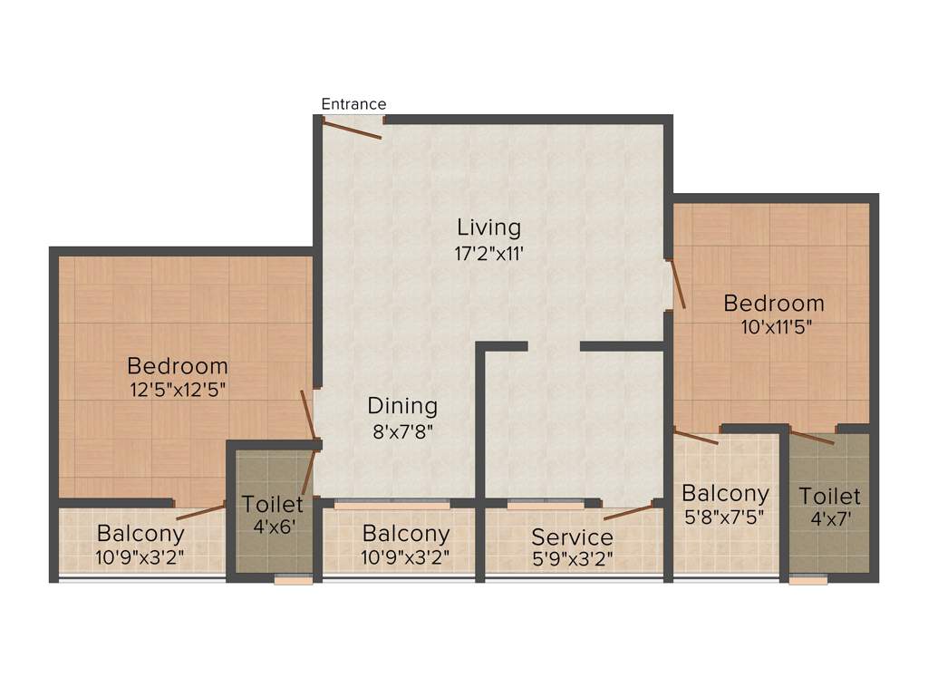 Keerthi Onella Hive (2BHK+2T (1,056 sq ft) 1056 sq ft)