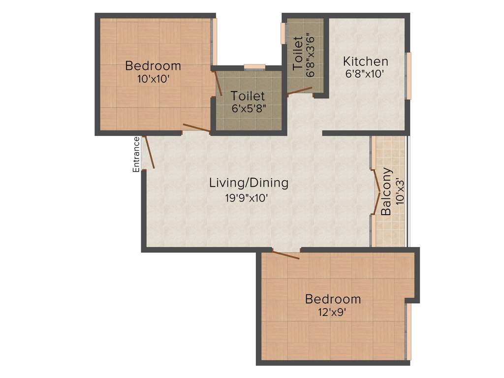 Keerthi Onella Hive (2BHK+2T (858 sq ft) 858 sq ft)