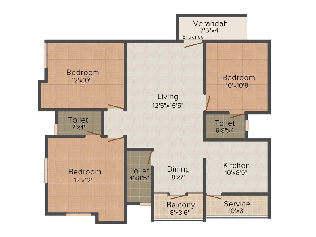 Keerthi Onella Hive (3BHK+3T (1,331 sq ft) 1331 sq ft)