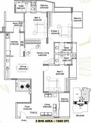 Asset Gulmohar (3BHK+3T (1,880 sq ft) 1880 sq ft)