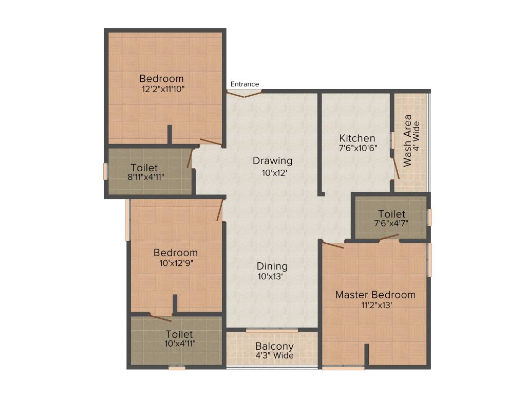 Legend Opera (3BHK+3T (1,375 sq ft) 1375 sq ft)