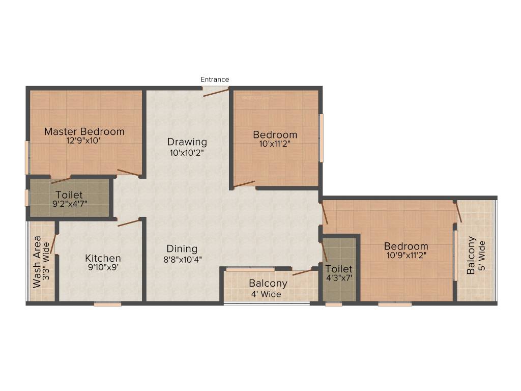 Legend Opera (3BHK+3T (1,414 sq ft) 1414 sq ft)