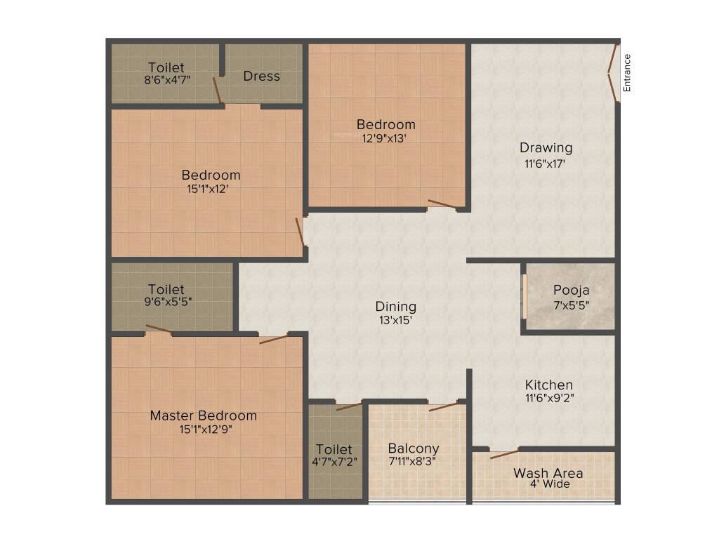 Legend Opera (3BHK+3T (1,908 sq ft) 1908 sq ft)