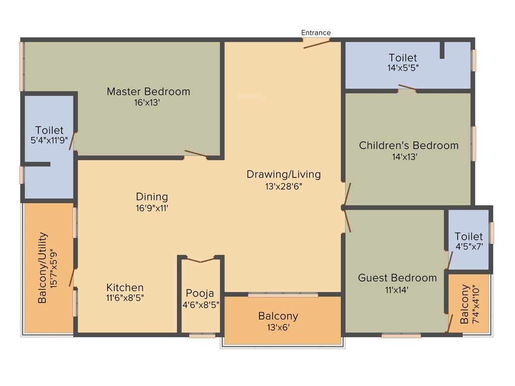 Star RR Star Home (3BHK+3T (2,237 sq ft) + Pooja Room 2237 sq ft)