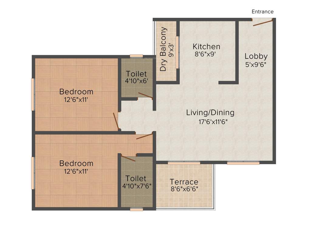 Rathod Frost Hills (2BHK+2T (1,004 sq ft) 1004 sq ft)