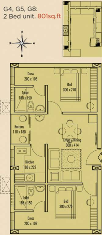 Jos Silver Square (2BHK+2T (801 sq ft) 801 sq ft)