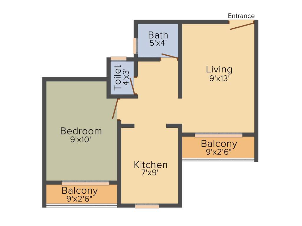 Shelter Madhukar Galaxy (1BHK+1T (630 sq ft) 630 sq ft)
