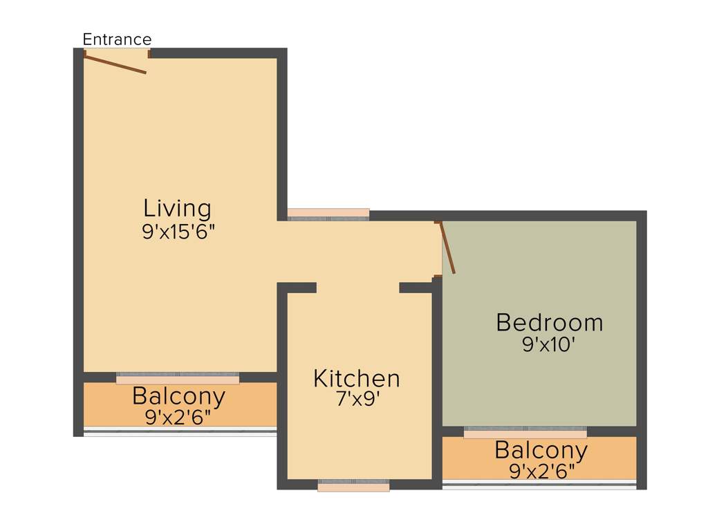 Shelter Madhukar Galaxy (1BHK+1T (640 sq ft) 640 sq ft)