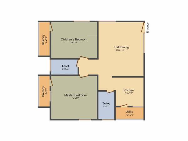 BVS Pinnacle (2BHK+2T (984 sq ft) 984 sq ft) BVS Pinnacle (2BHK+2T (984 sq ft) 984 sq ft)