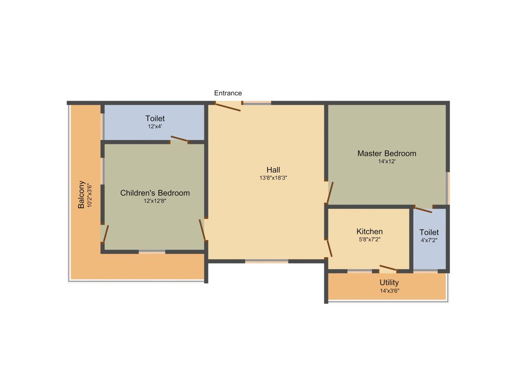 BVS Pinnacle (2BHK+2T (1,263 sq ft) 1263 sq ft)