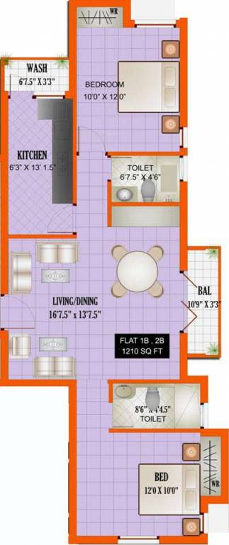 VGN Aster (2BHK+2T (1,210 sq ft) 1210 sq ft) VGN Aster (2BHK+2T (1,210 sq ft) 1210 sq ft)