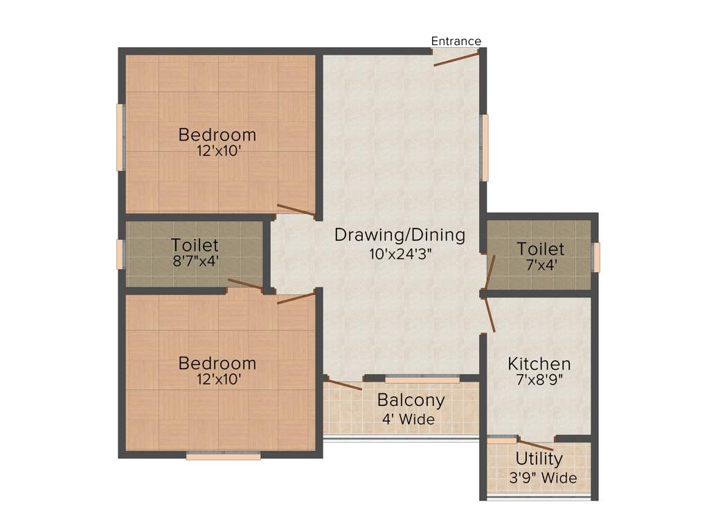 Shuvam Palace (2BHK+2T (1,124 sq ft) 1124 sq ft)