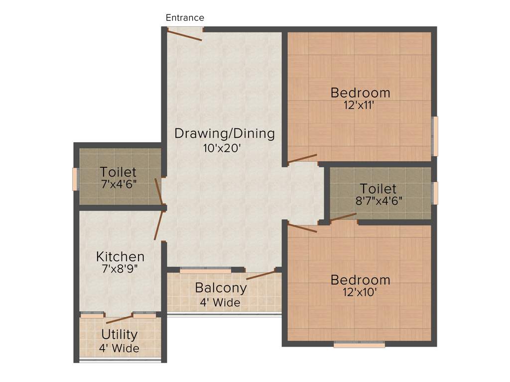 Shuvam Palace (2BHK+2T (1,143 sq ft) 1143 sq ft)