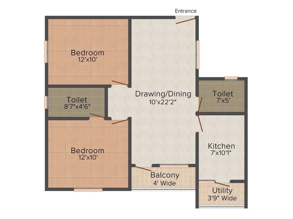 Shuvam Palace (2BHK+2T (1,153 sq ft) 1153 sq ft)