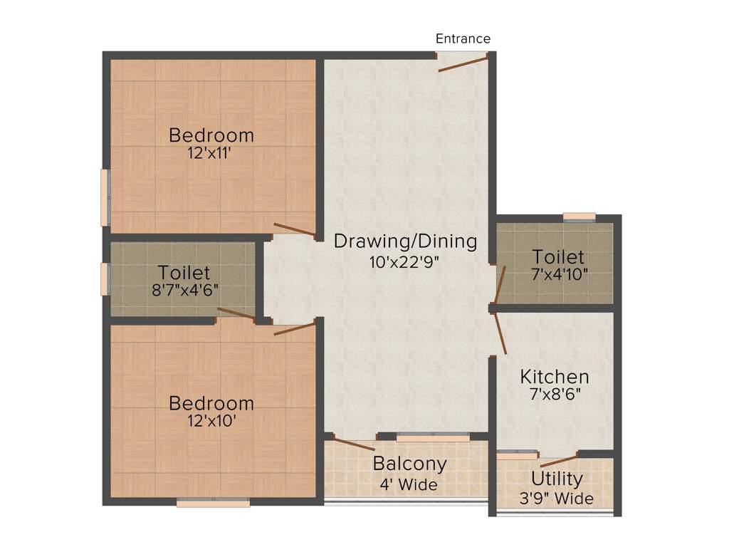 Shuvam Palace (2BHK+2T (1,170 sq ft) 1170 sq ft)