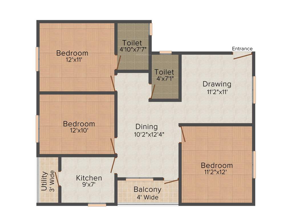 Shuvam Palace (3BHK+2T (1,438 sq ft) 1438 sq ft)