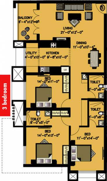 Land Maurishka Palace (3BHK+3T (1,770 sq ft) 1770 sq ft)