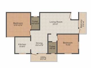 Shivaganga Dwarkamai (2BHK+2T (1,120 sq ft) 1120 sq ft)