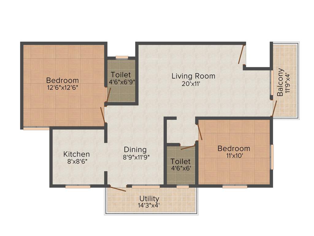 Shivaganga Dwarkamai (2BHK+2T (1,120 sq ft) 1120 sq ft)