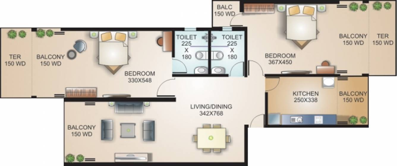 Models Royal Palms (2BHK+3T (1,872 sq ft) 1872 sq ft) Models Royal Palms (2BHK+3T (1,872 sq ft) 1872 sq ft)