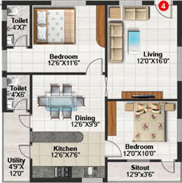 Hasini Platinum County (2BHK+2T (910 sq ft) 910 sq ft) Hasini Platinum County (2BHK+2T (910 sq ft) 910 sq ft)