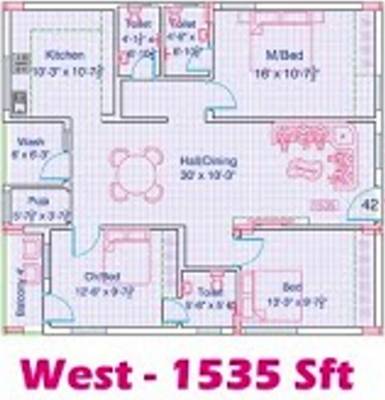 RM Fortune Dream (3BHK+3T (1,535 sq ft) + Pooja Room 1535 sq ft)