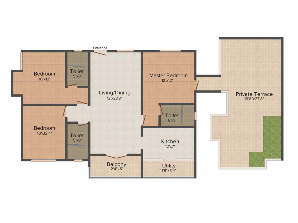 Natwest Vistas (3BHK+3T (1,726 sq ft) 1726 sq ft)
