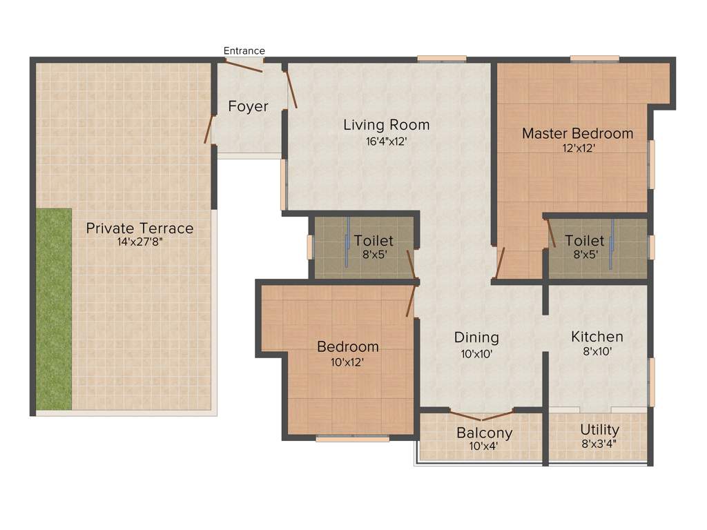 Natwest Vistas (2BHK+2T (1,497 sq ft) 1497 sq ft)
