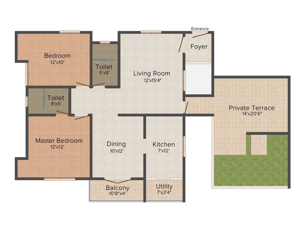 Natwest Vistas (2BHK+2T (1,472 sq ft) 1472 sq ft)