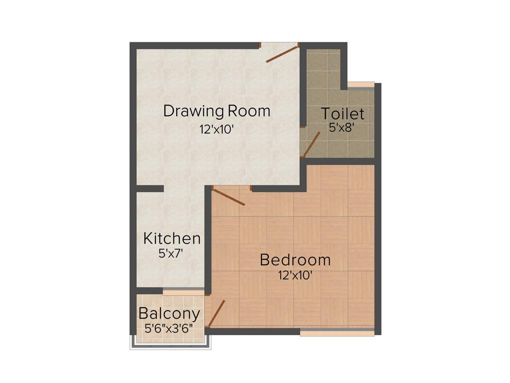 Arsh Green Heights (1BHK+1T (516 sq ft) 516 sq ft)