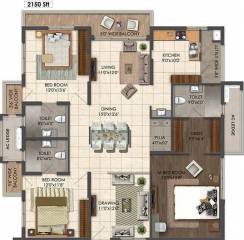 Aparna Sarovar Grande (3BHK+3T (2,150 sq ft)   Pooja Room 2150 sq ft) Aparna Sarovar Grande (3BHK+3T (2,150 sq ft)   Pooja Room 2150 sq ft)