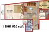 Arsh Green Heights II (1BHK+1T (520 sq ft) 520 sq ft)